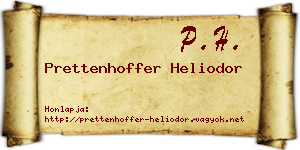Prettenhoffer Heliodor névjegykártya
